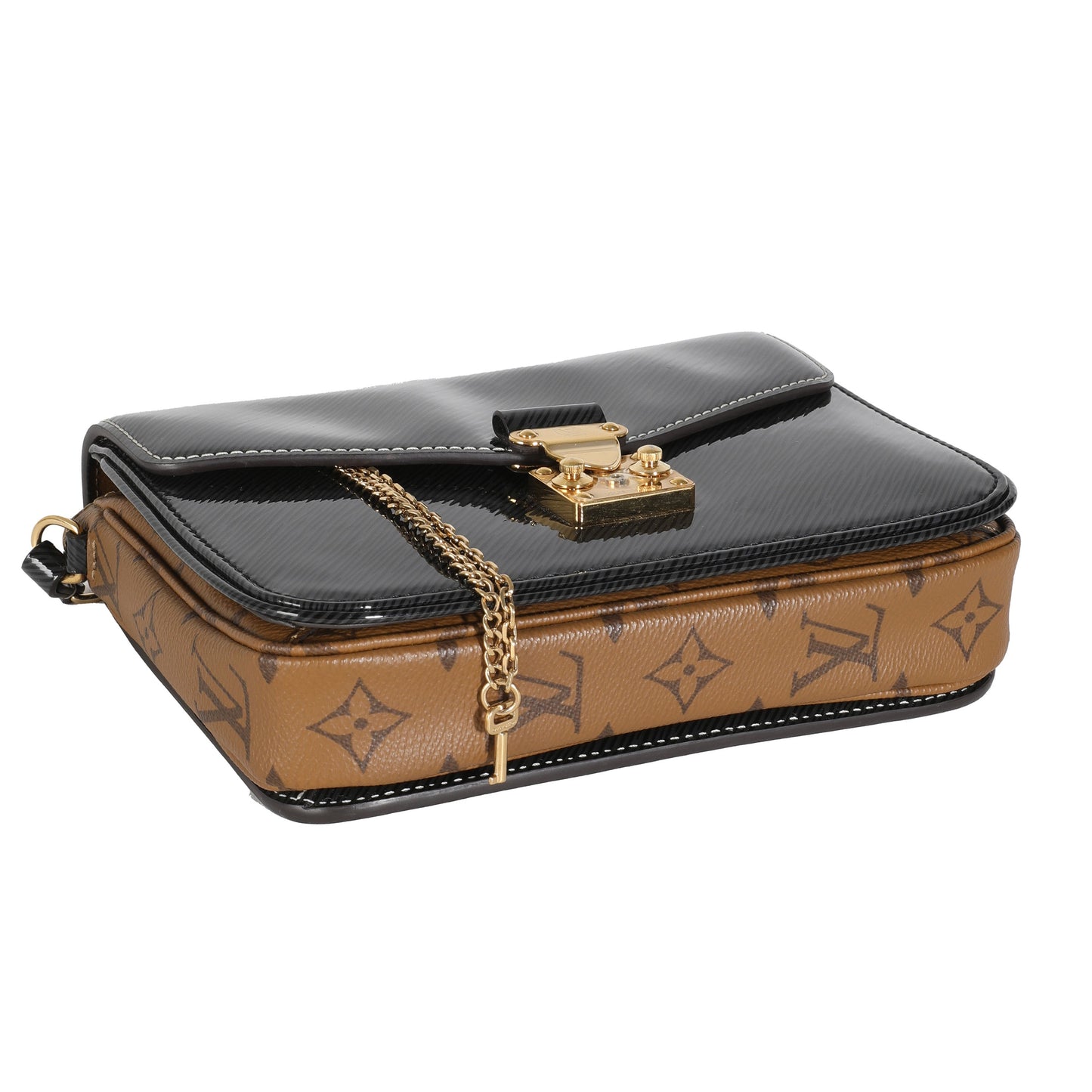 Louis Vuitton Black Shiny Epi Reverse Monogram Canvas Mini Pochette Metis