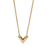 Louis Vuitton Essential V Gold Plated Necklace