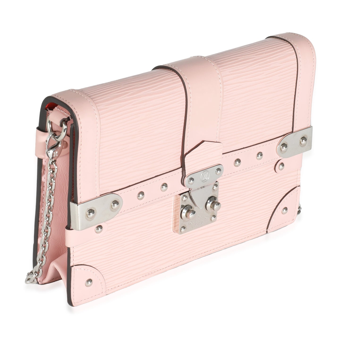 Louis Vuitton Rose Ballerine Epi Trunk Chain Wallet