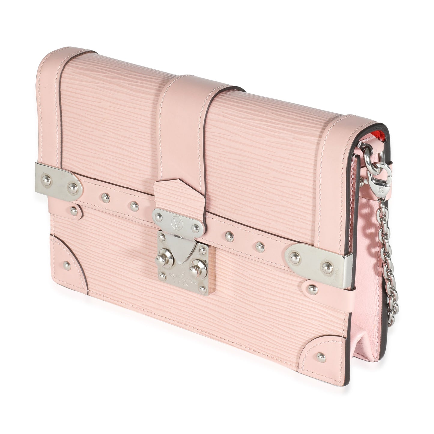 Louis Vuitton Rose Ballerine Epi Trunk Chain Wallet