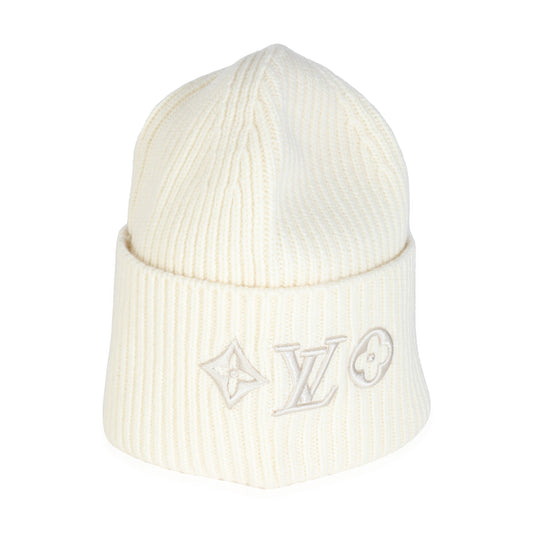 Louis Vuitton White Wool LV Headline Beanie