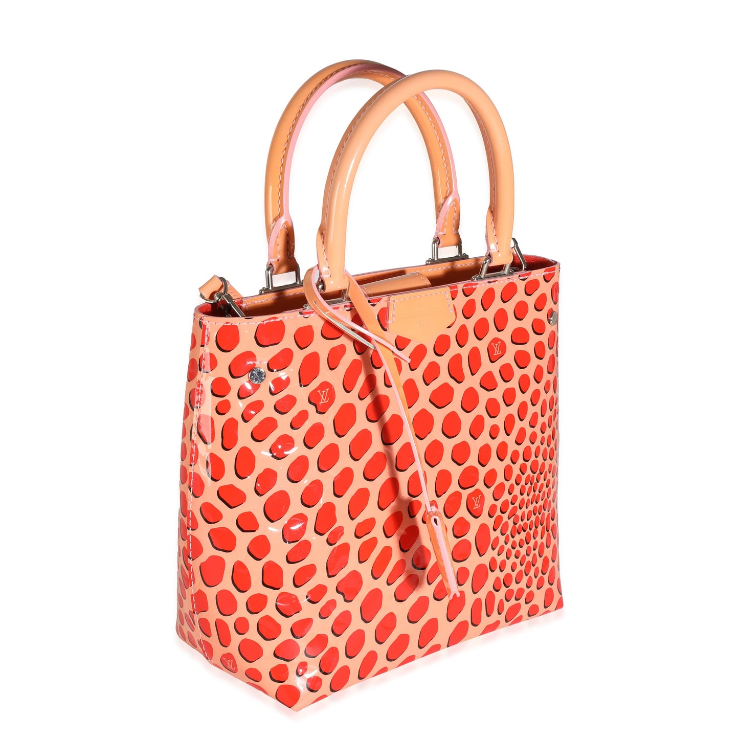 Louis Vuitton Sugar Pink Poppy Vernis Jungle Dots Open Tote