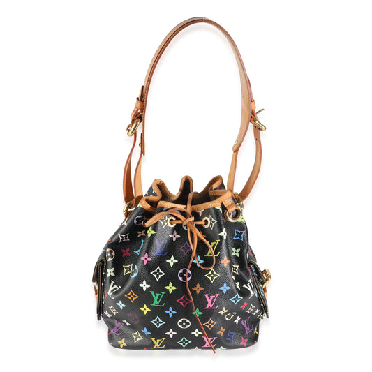 Louis Vuitton x Takashi Murakami Black Monogram Multicolore Canvas Petit Noe