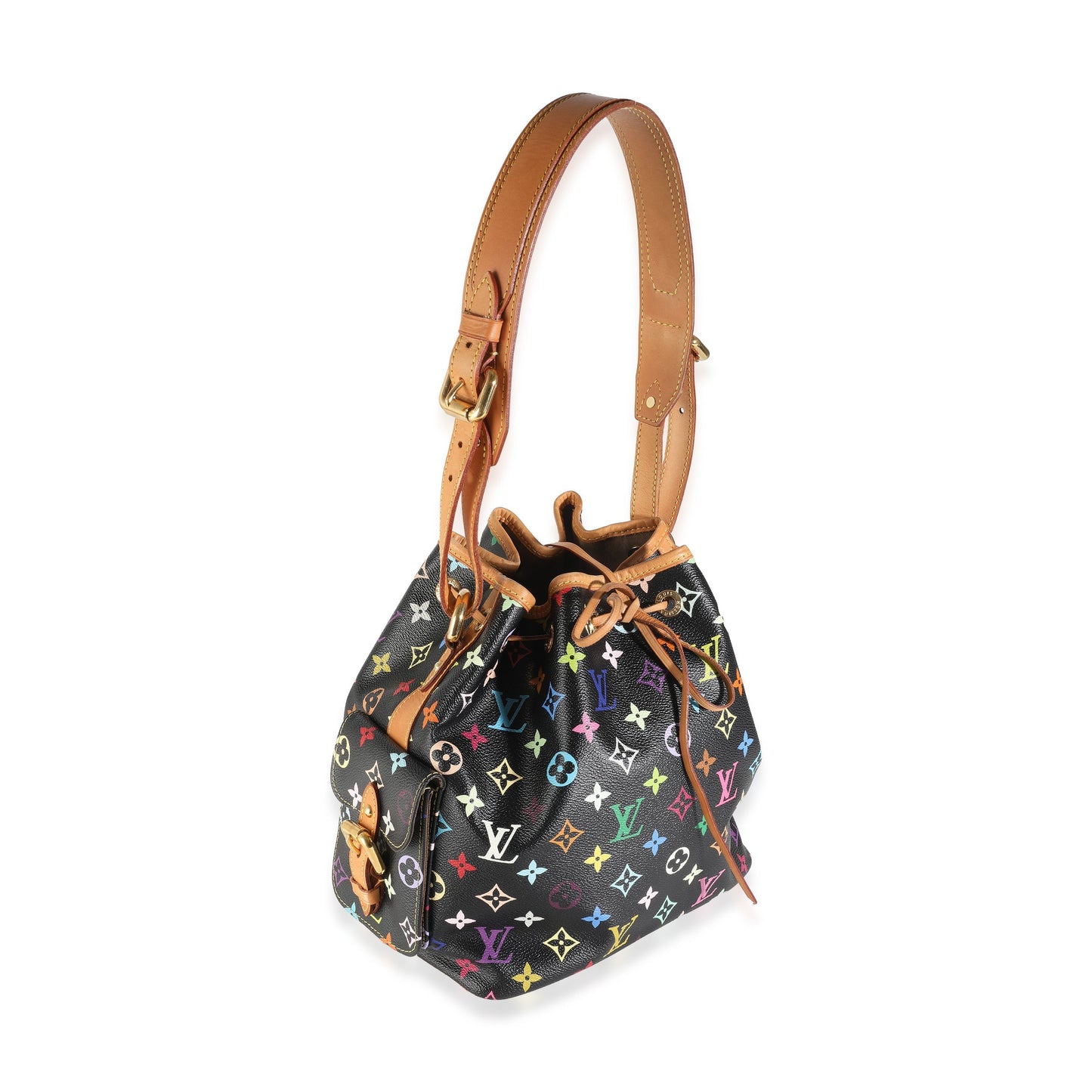 Louis Vuitton x Takashi Murakami Black Monogram Multicolore Canvas Petit Noe