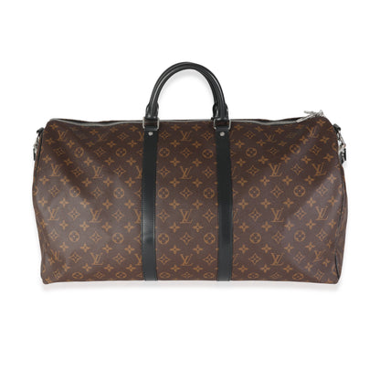 Louis Vuitton Monogram Macassar Canvas Keepall Bandouliere 55