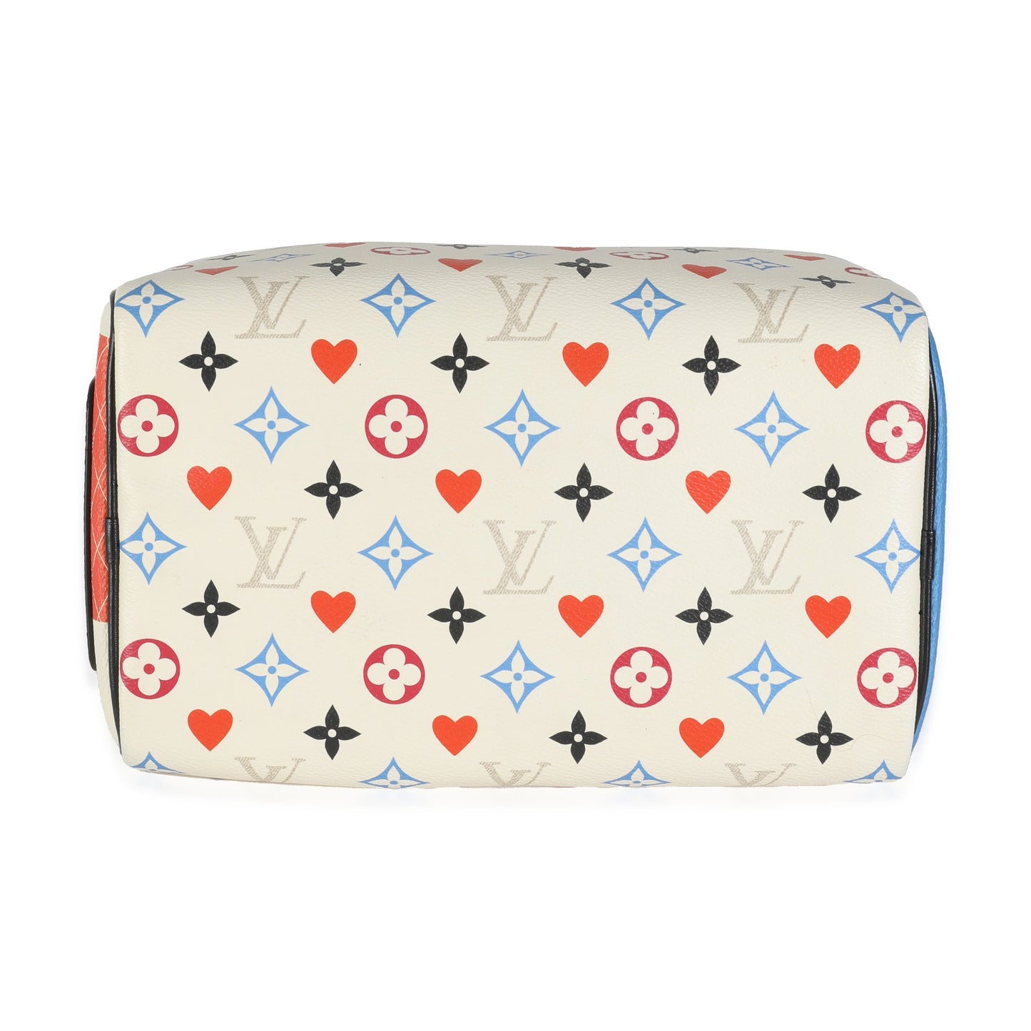 Louis Vuitton White Canvas Game On Speedy Bandouliere 25