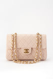 Chanel Classic Double Flap Bag Small - Powder Pink Quilted Leather
