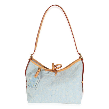 Louis Vuitton Sky Blue Monogram Denim Carryall PM