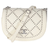 Chanel Ivory Calfskin Coco Eyelets Small Flap Bag
