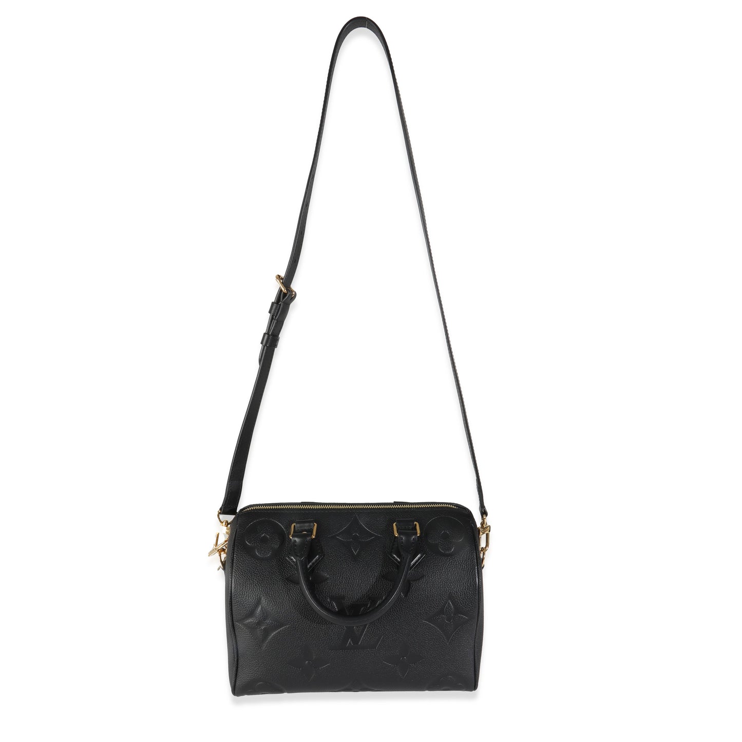 Louis Vuitton Black Monogram Empreinte Speedy Bandouliere 25
