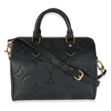 Louis Vuitton Black Monogram Empreinte Speedy Bandouliere 25