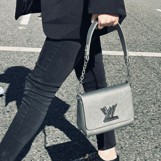 Louis Vuitton Silver EPI leather Twist PM