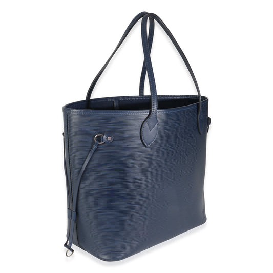 Louis Vuitton Blue Celeste Epi Neverfull MM