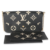 Louis Vuitton Black Beige Empreinte Monogram Giant Felicie Pochette