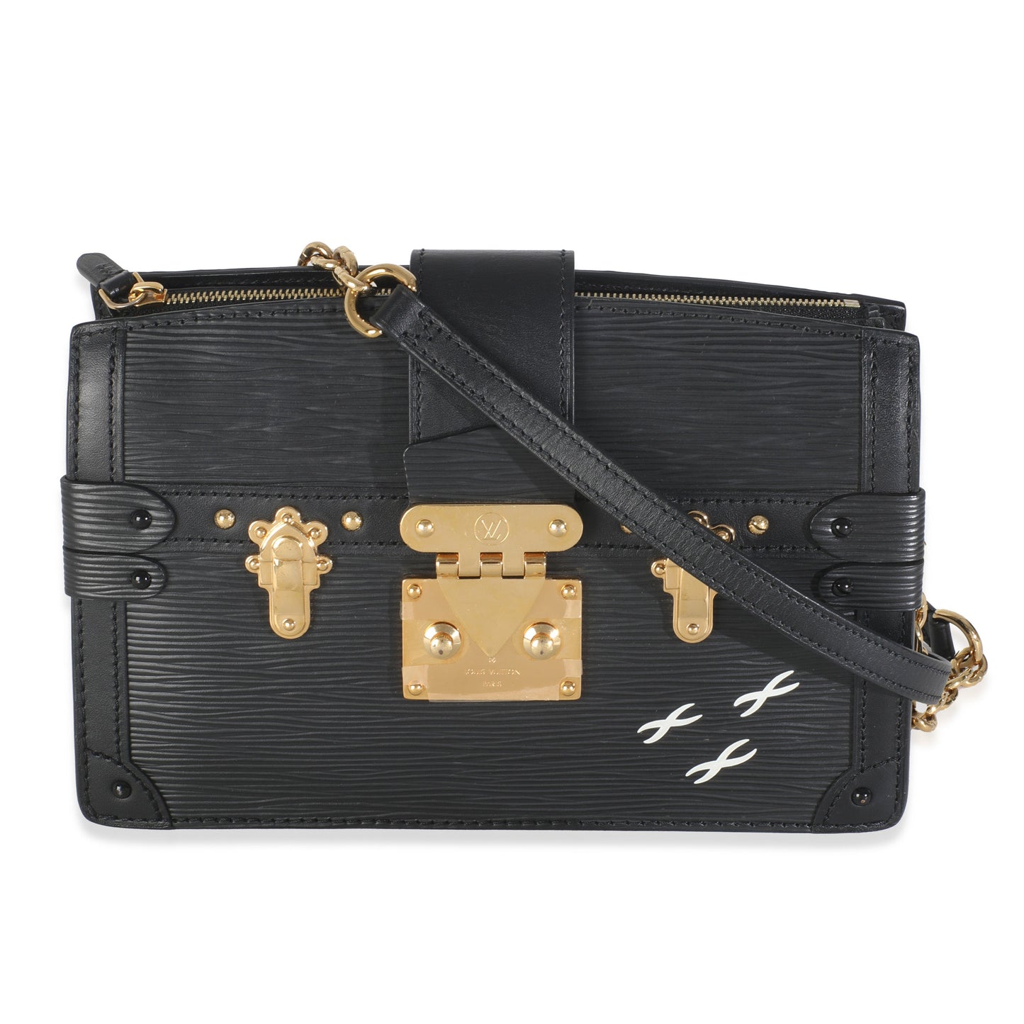 Louis Vuitton Black Epi Leather Trunk Clutch
