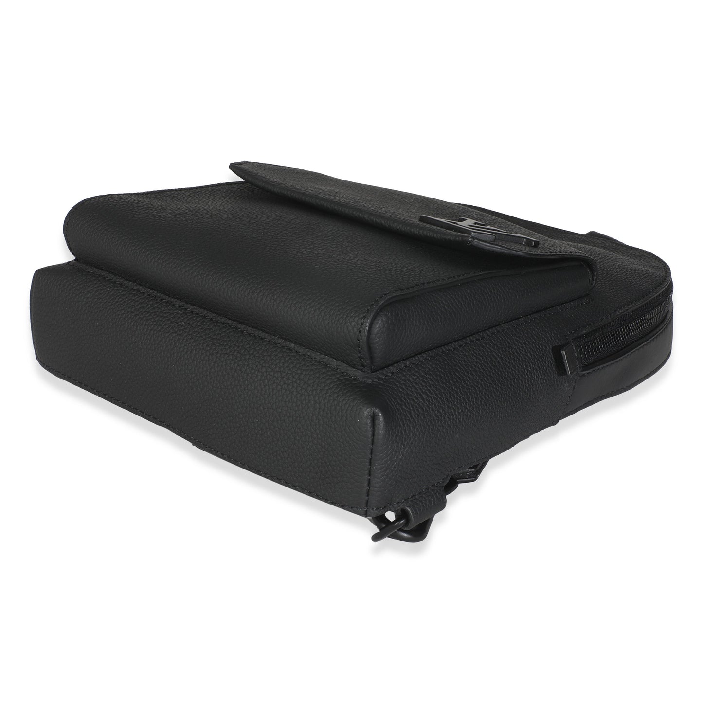 Louis Vuitton Black Grained Cowhide Aerogram Pilot Slingbag
