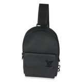 Louis Vuitton Black Grained Cowhide Aerogram Pilot Slingbag