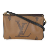 Louis Vuitton Reverse Monogram Canvas Double Zip Pochette