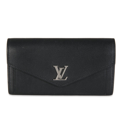 Louis Vuitton Black Soft Calfskin Mylockme Wallet