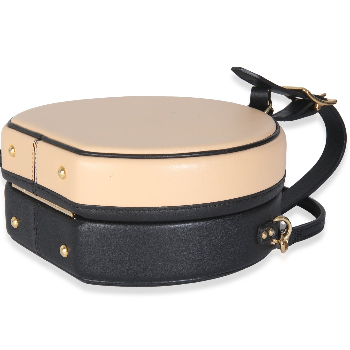 Louis Vuitton Black Beige Calfskin Petite Boite Chapeau