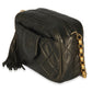 Chanel  Metallic Green Quilted Lambskin Tassel Camera Bag