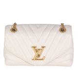 Louis Vuitton Ivory Quilted Calfskin New Wave Chain Bag