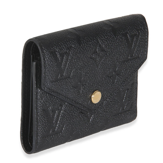 Louis Vuitton Black Monogram Empreinte Victorine Wallet