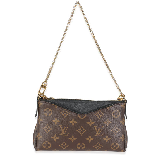 Louis Vuitton Black Monogram Canvas Pallas Clutch