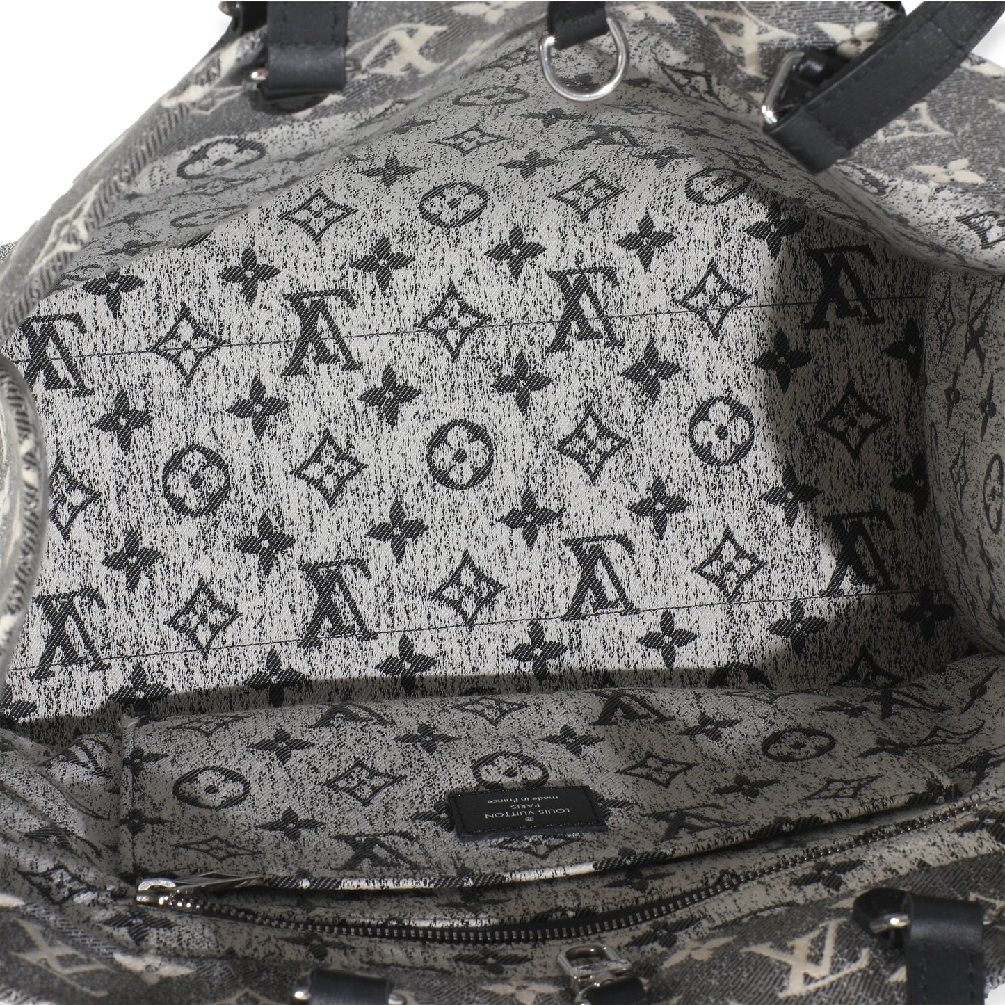 Louis Vuitton Black Monogram Denim Onthego MM