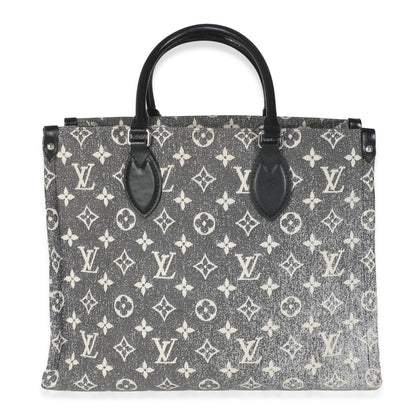 Louis Vuitton Black Monogram Denim Onthego MM