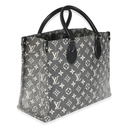 Louis Vuitton Black Monogram Denim Onthego MM