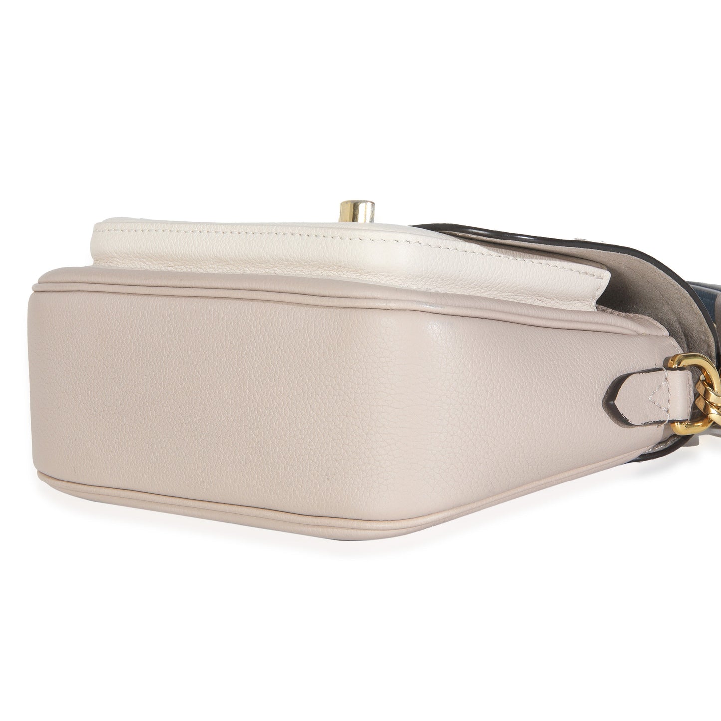Louis Vuitton Greige Grained Calfskin Lockme Tender