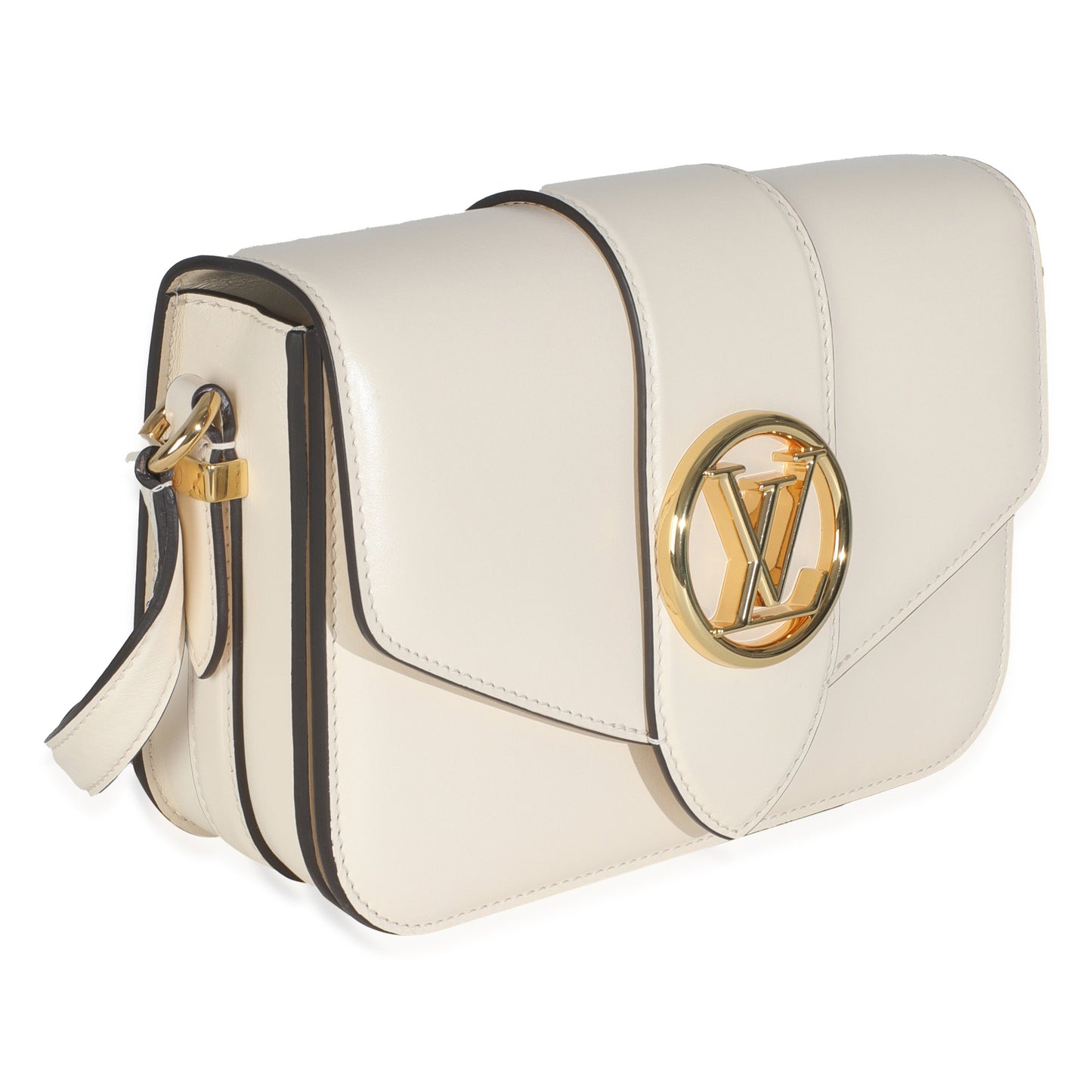 Louis Vuitton Cream Smooth Calfskin LV Pont 9