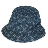 Louis Vuitton Blue Monogram Denim Essential Bucket Hat 60