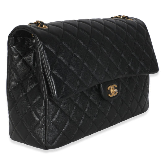 Chanel Black Quilted Calfskin Airline XXL Travel Flap Bag