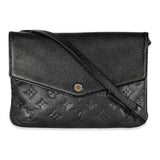 Louis Vuitton Black Monogram Empreinte Twice Bag