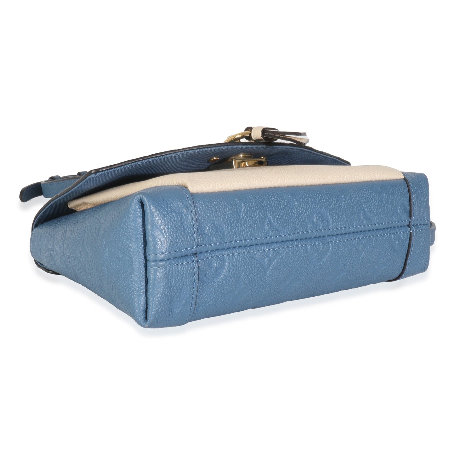 Louis Vuitton Denim Creme Monogram Empreinte Blanche BB