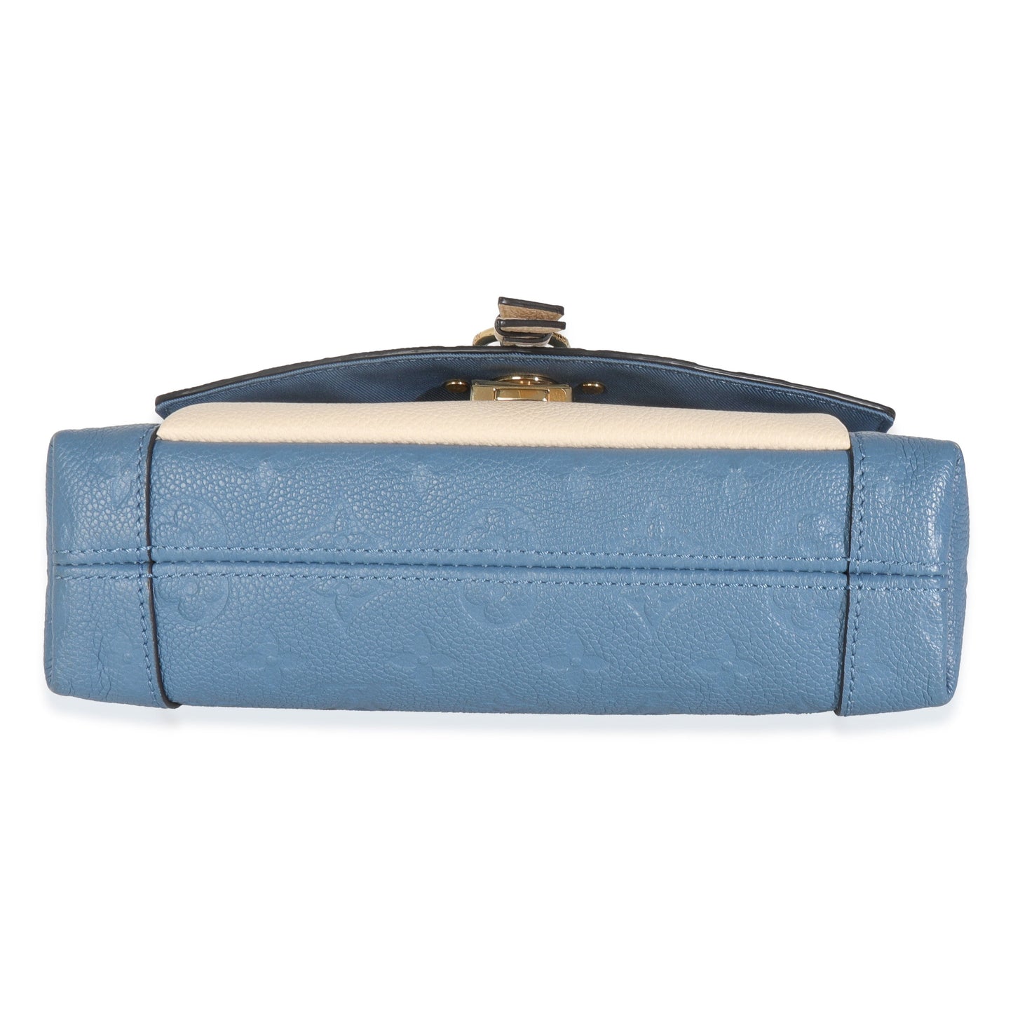 Louis Vuitton Denim Creme Monogram Empreinte Blanche BB