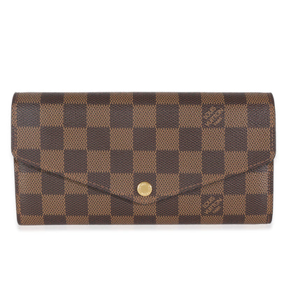 Louis Vuitton Damier Ebene Canvas Sarah Wallet