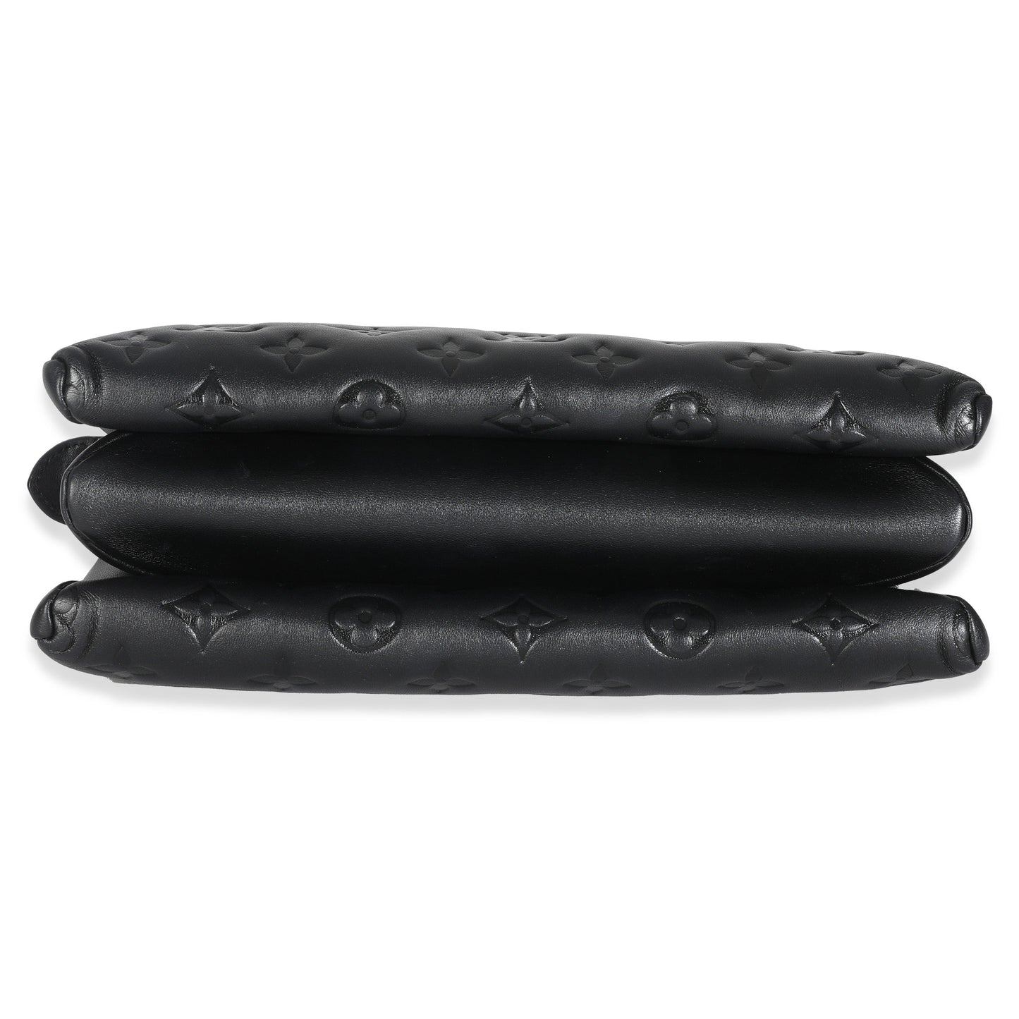 Louis Vuitton Black Monogram Embossed Lambskin Coussin PM