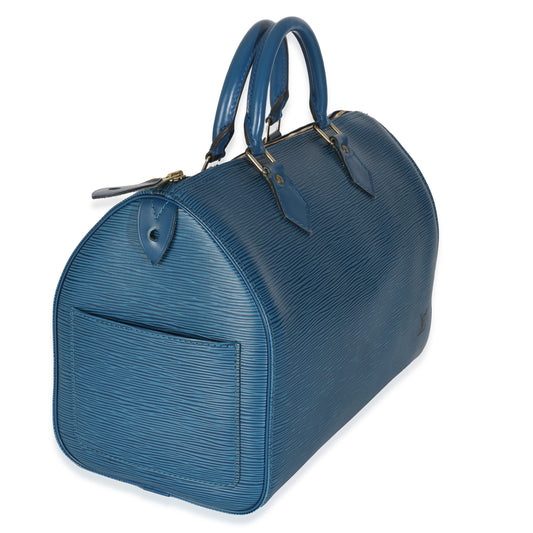 Louis Vuitton Toledo Blue Epi Speedy 30