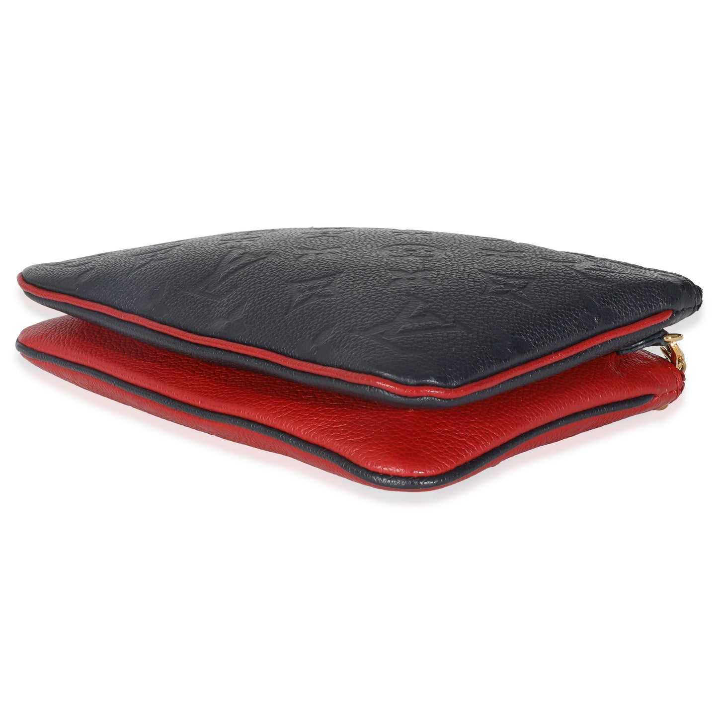 Louis Vuitton Marine Rouge Monogram Empreinte Double Zip Pochette