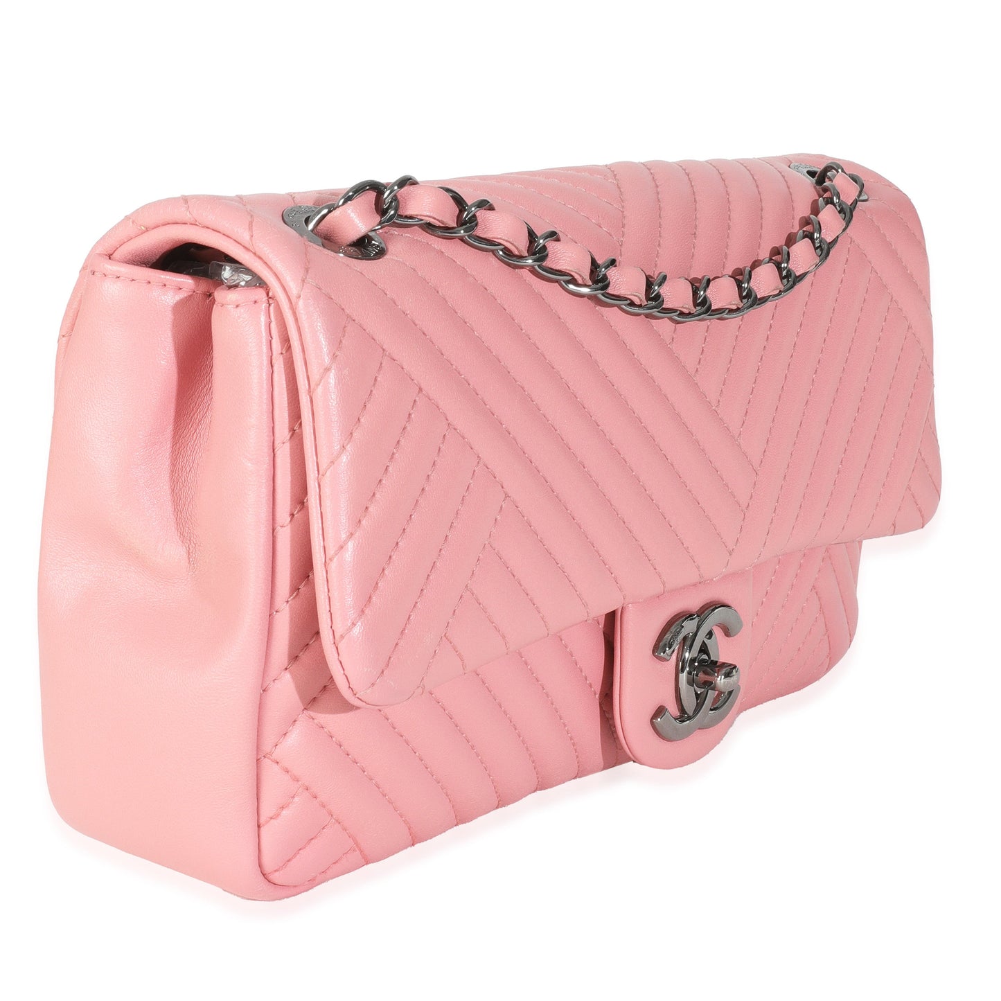 Chanel Pink Lambskin Medium CC Crossing Flap Bag