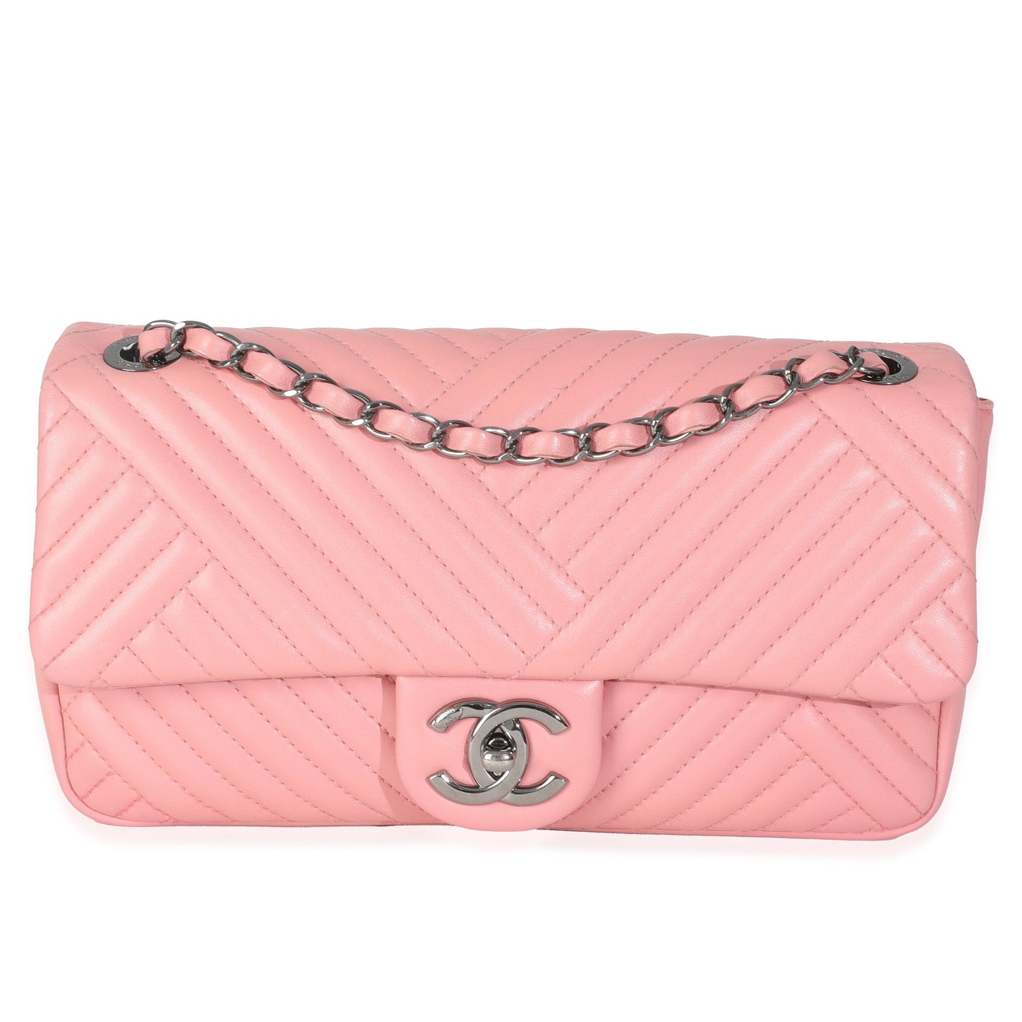 Chanel Pink Lambskin Medium CC Crossing Flap Bag
