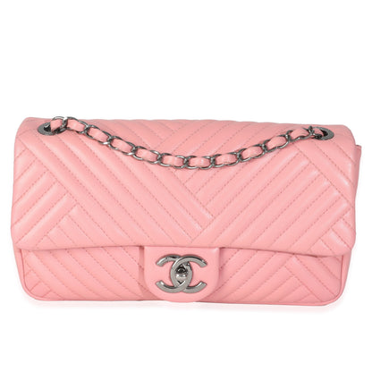 Chanel Pink Lambskin Medium CC Crossing Flap Bag