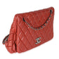Chanel Red Lambskin Large New Bubble Flap Bag