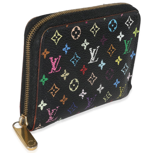 Louis Vuitton Black Multicolor Monogram Canvas Zippy Coin Purse