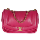 Chanel Dark Pink Lambskin Medium Simply Flap Bag