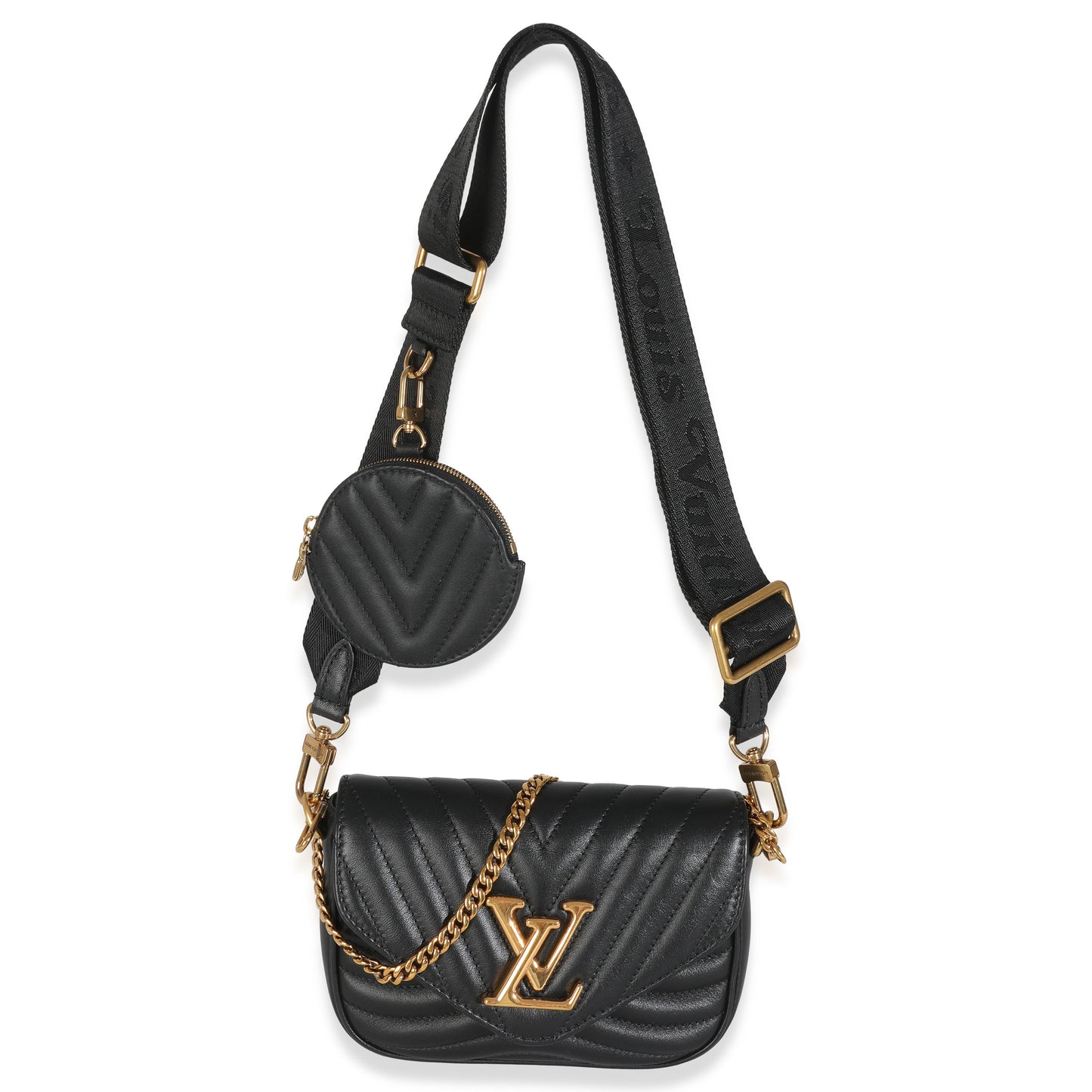 Louis Vuitton Black Calfskin New Wave Multi Pochette