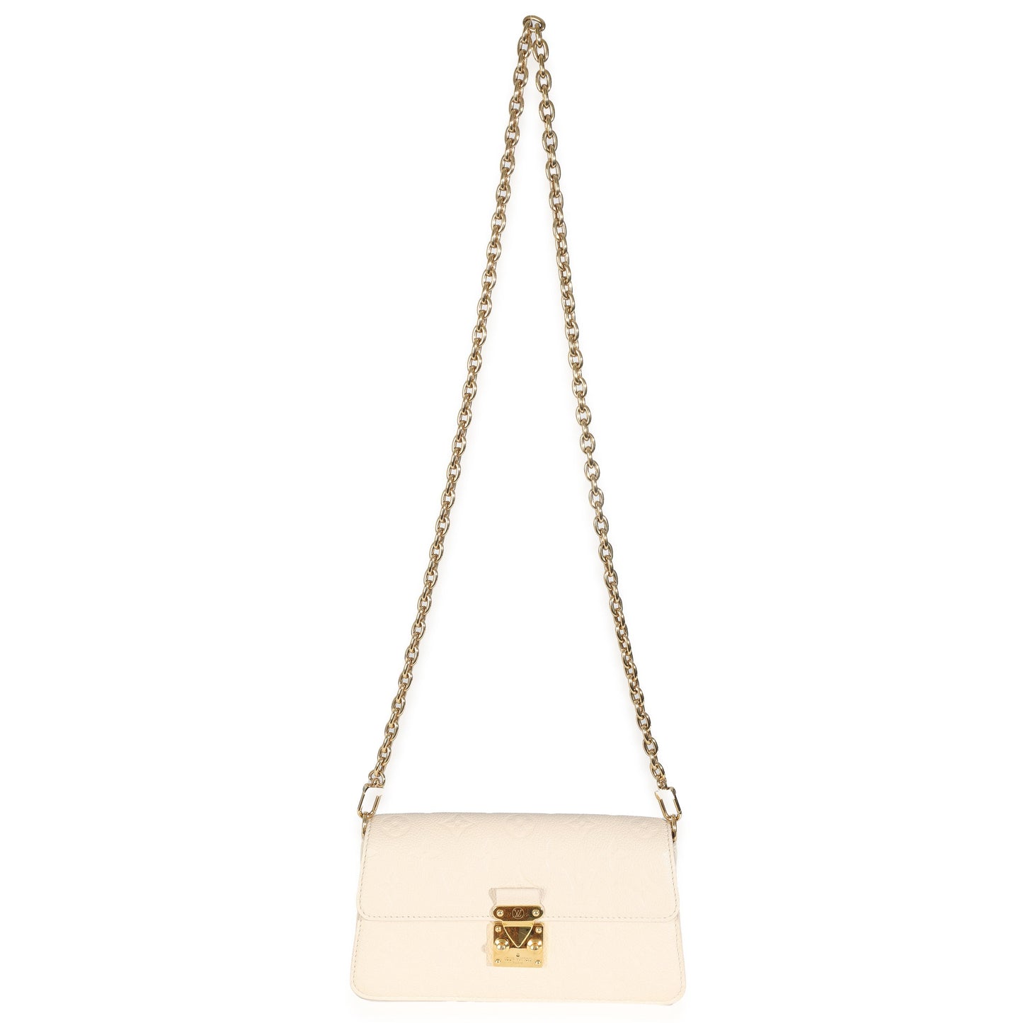 Louis Vuitton Monogram Empreinte Cream Wallet On Chain Metis
